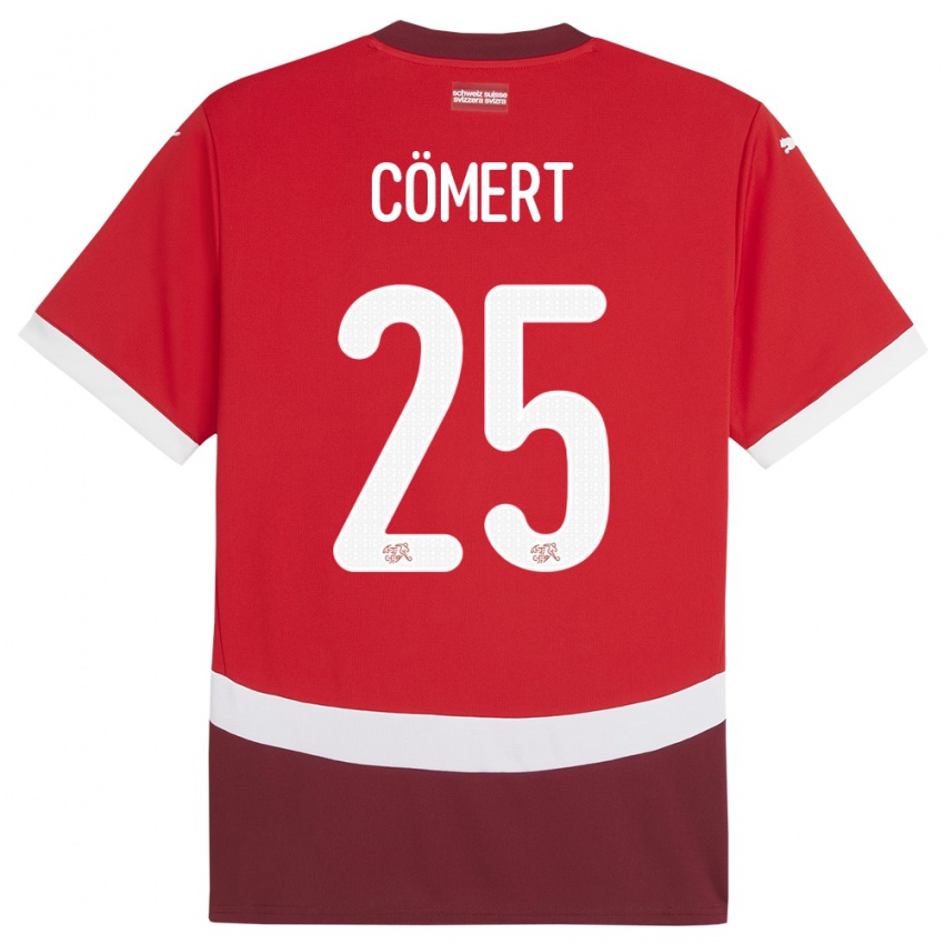 Niño Camiseta Suiza Eray Comert #25 Rojo 1ª Equipación 24-26 La Camisa México