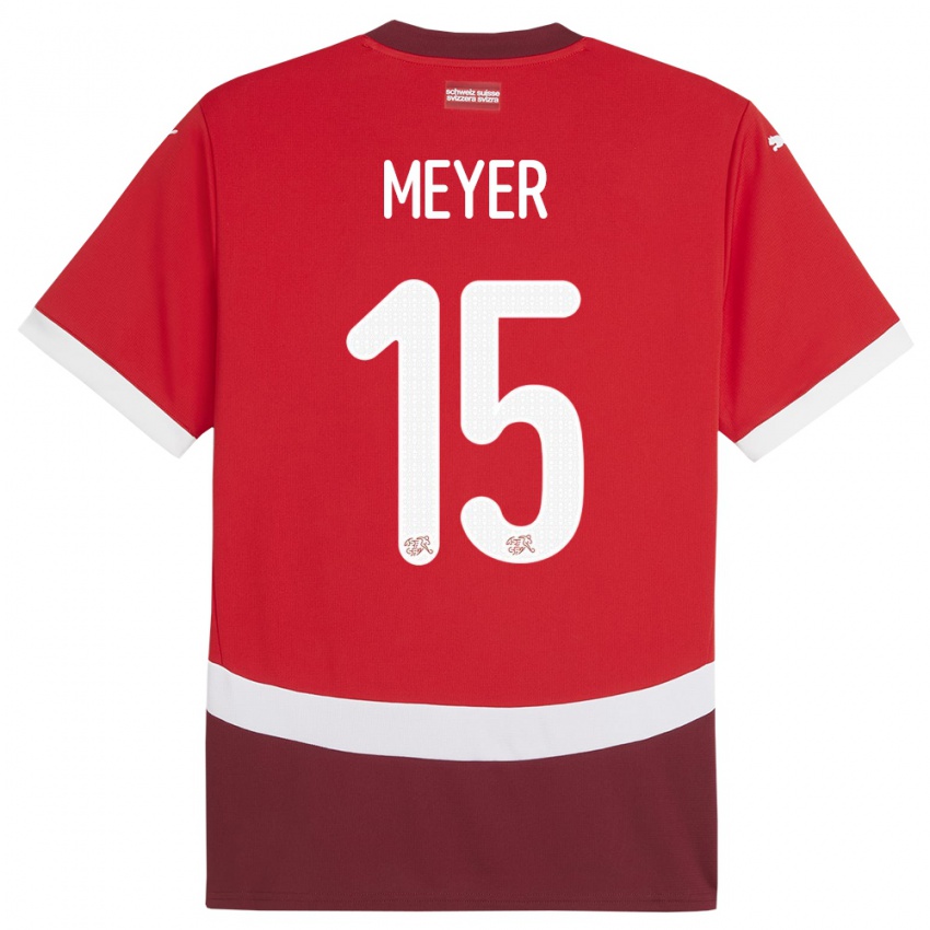 Niño Camiseta Suiza Leny Meyer #15 Rojo 1ª Equipación 24-26 La Camisa México