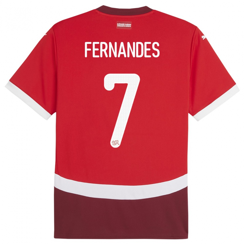 Niño Camiseta Suiza Ruben Fernandes #7 Rojo 1ª Equipación 24-26 La Camisa México