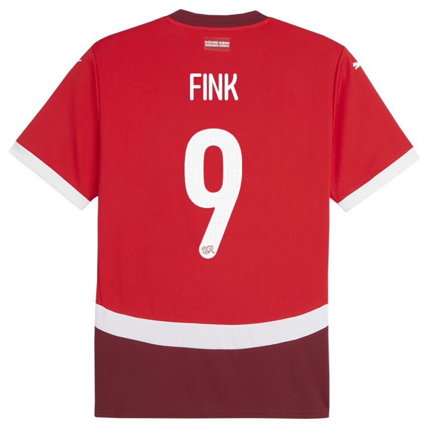 Niño Camiseta Suiza Bradley Fink #9 Rojo 1ª Equipación 24-26 La Camisa México