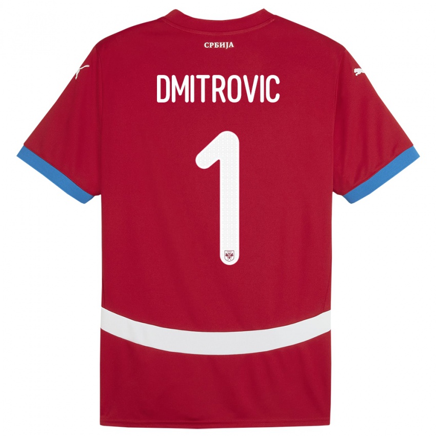 Niño Camiseta Serbia Marko Dmitrovic #1 Rojo 1ª Equipación 24-26 La Camisa México