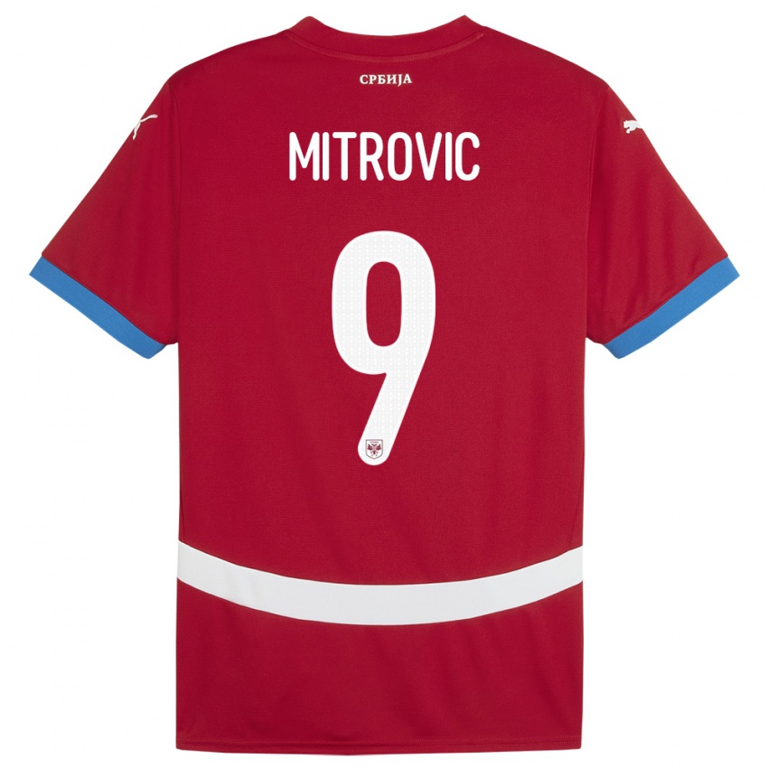 Niño Camiseta Serbia Aleksandar Mitrovic #9 Rojo 1ª Equipación 24-26 La Camisa México