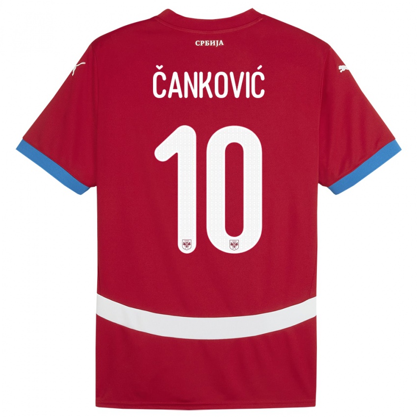 Niño Camiseta Serbia Jelena Cankovic #10 Rojo 1ª Equipación 24-26 La Camisa México