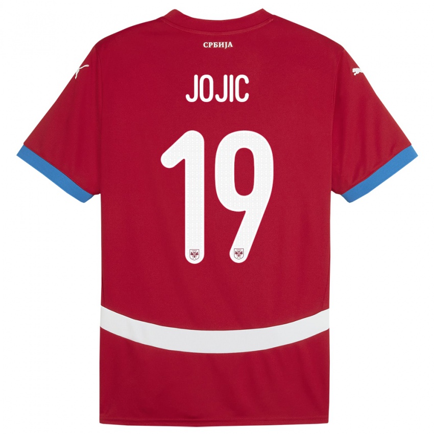 Niño Camiseta Serbia Nikola Jojic #19 Rojo 1ª Equipación 24-26 La Camisa México