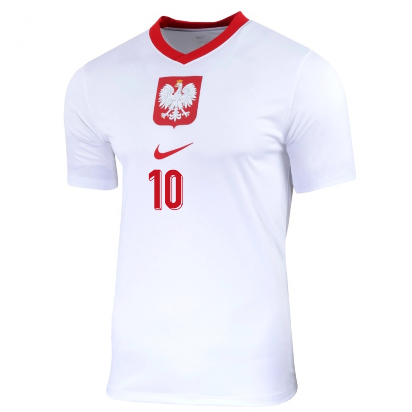 Niño Camiseta Polonia Joanna Wroblewska #10 Blanco 1ª Equipación 24-26 La Camisa México