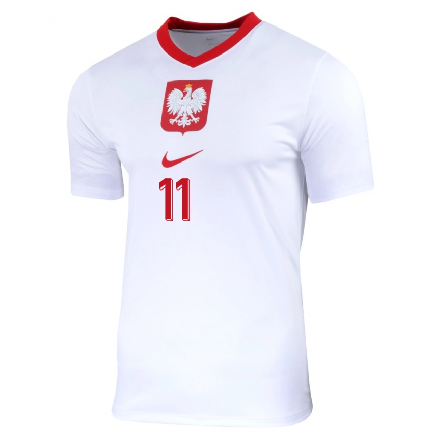 Niño Camiseta Polonia Ewelina Kamczyk #11 Blanco 1ª Equipación 24-26 La Camisa México