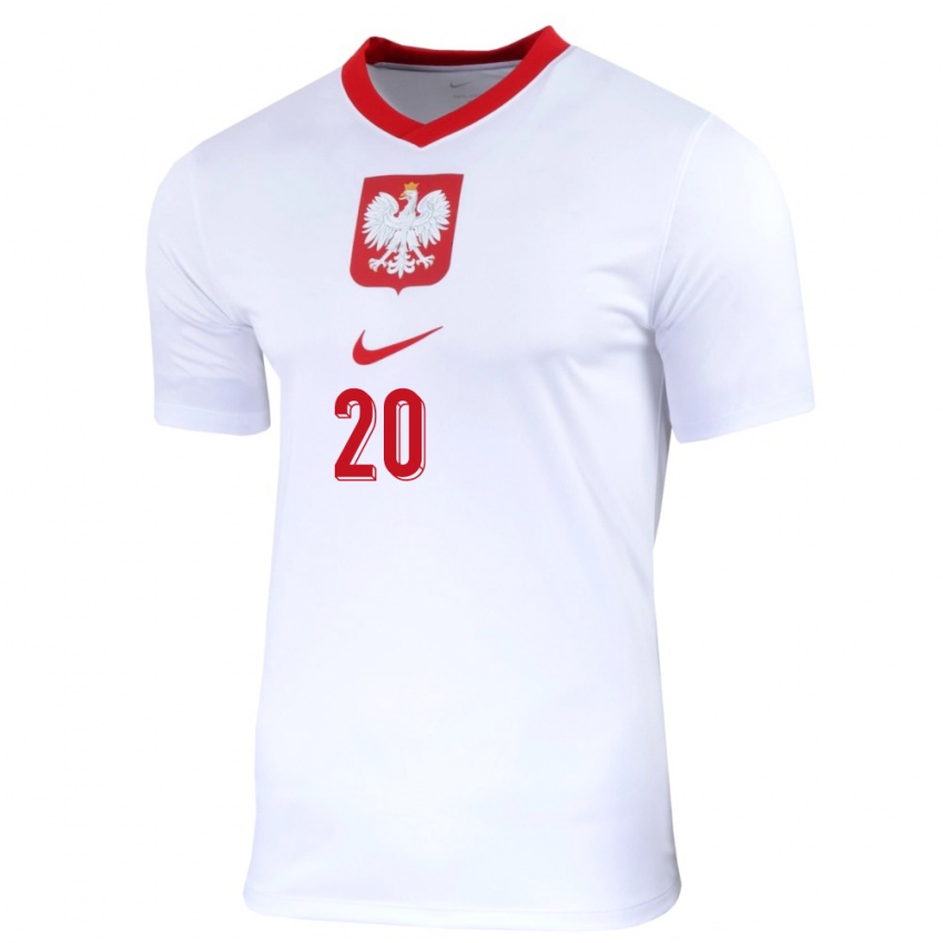 Niño Camiseta Polonia Filip Rejczyk #20 Blanco 1ª Equipación 24-26 La Camisa México