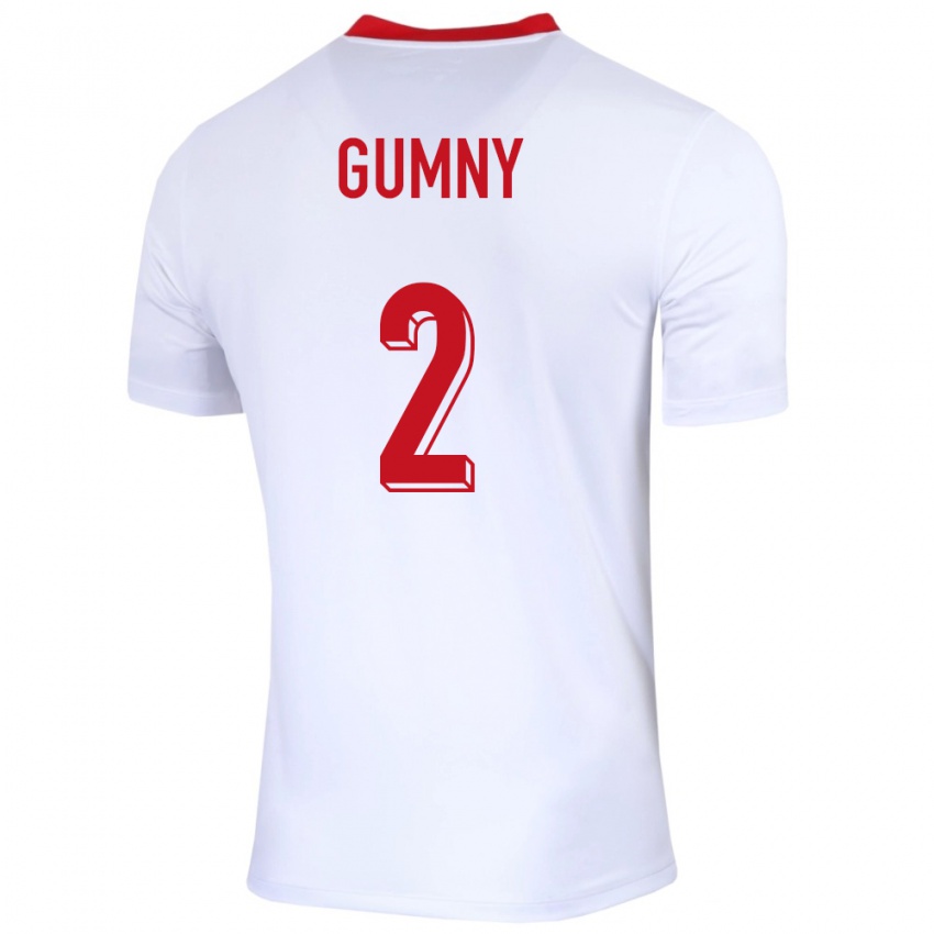 Niño Camiseta Polonia Robert Gumny #2 Blanco 1ª Equipación 24-26 La Camisa México