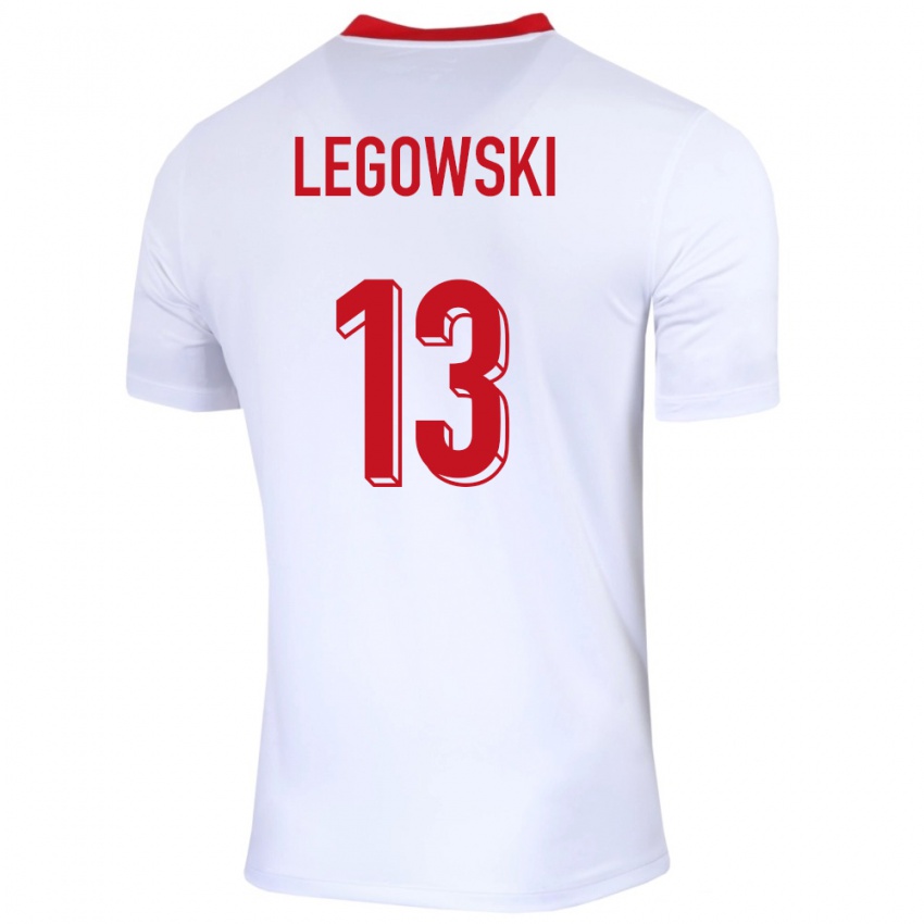 Niño Camiseta Polonia Mateusz Legowski #13 Blanco 1ª Equipación 24-26 La Camisa México