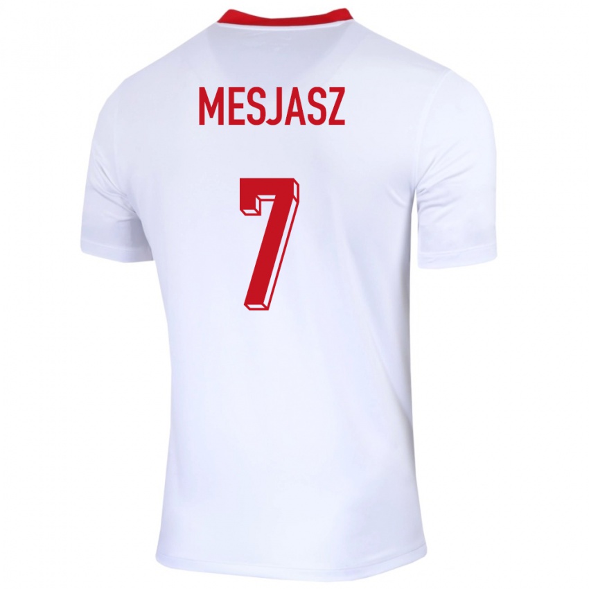 Niño Camiseta Polonia Malgorzata Mesjasz #7 Blanco 1ª Equipación 24-26 La Camisa México