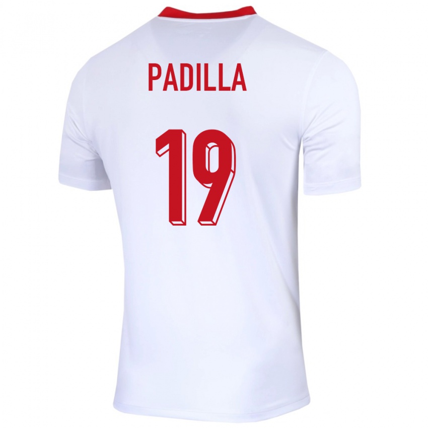 Niño Camiseta Polonia Natalia Padilla #19 Blanco 1ª Equipación 24-26 La Camisa México