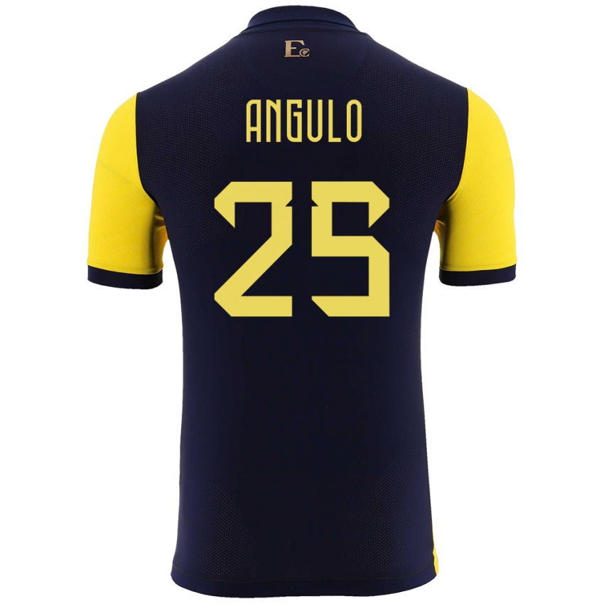 Niño Camiseta Ecuador Nilson Angulo #25 Amarillo 1ª Equipación 24-26 La Camisa México