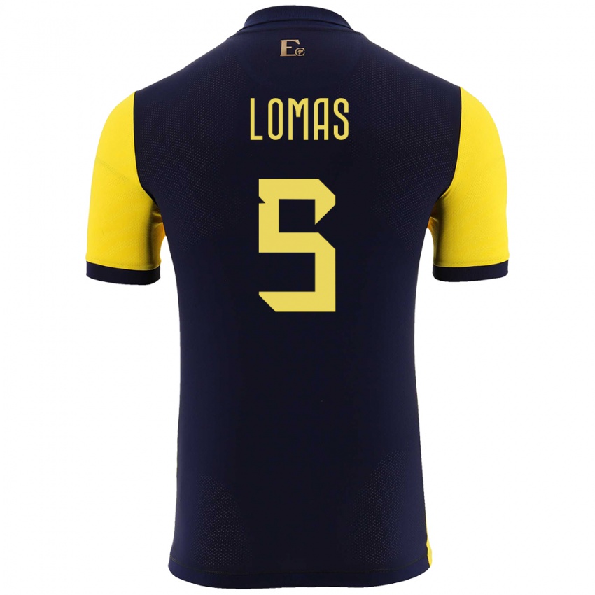 Niño Camiseta Ecuador Ariana Lomas #5 Amarillo 1ª Equipación 24-26 La Camisa México