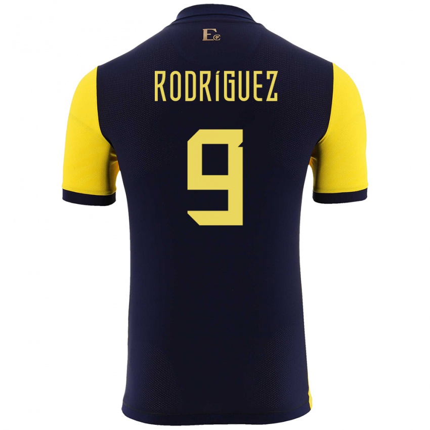 Niño Camiseta Ecuador Ingrid Rodriguez #9 Amarillo 1ª Equipación 24-26 La Camisa México