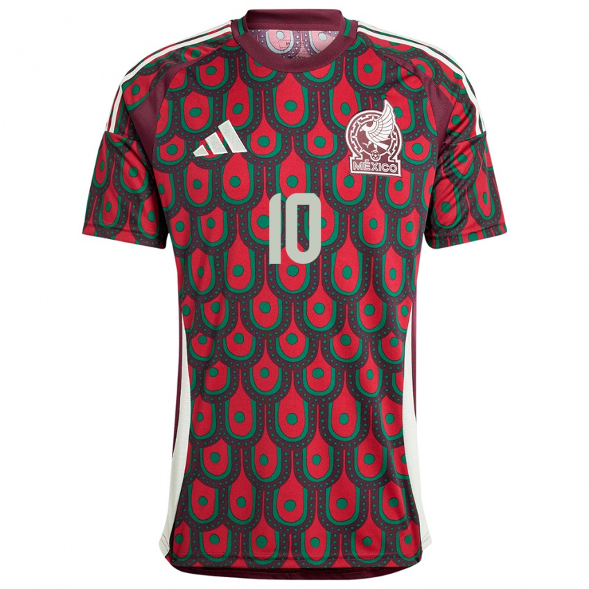 Niño Camiseta México Stephany Mayor #10 Granate 1ª Equipación 24-26 La Camisa México