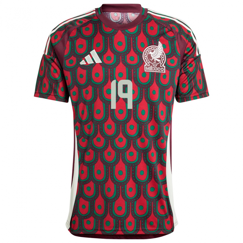 Niño Camiseta México Israel Reyes #19 Granate 1ª Equipación 24-26 La Camisa México