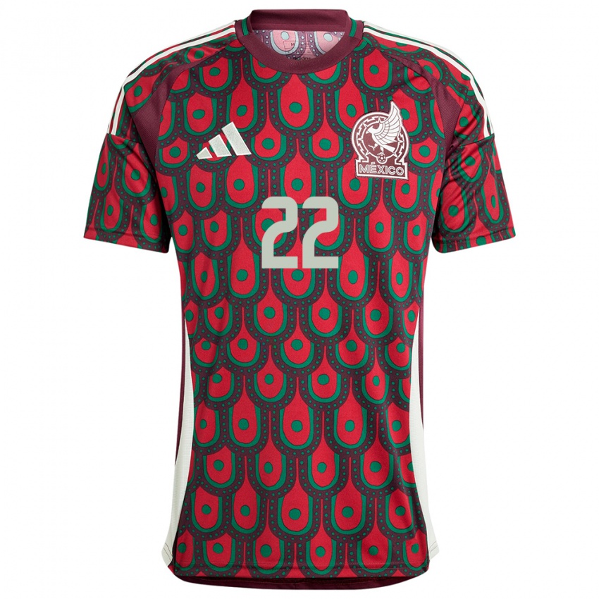 Niño Camiseta México Andres Montano #22 Granate 1ª Equipación 24-26 La Camisa México