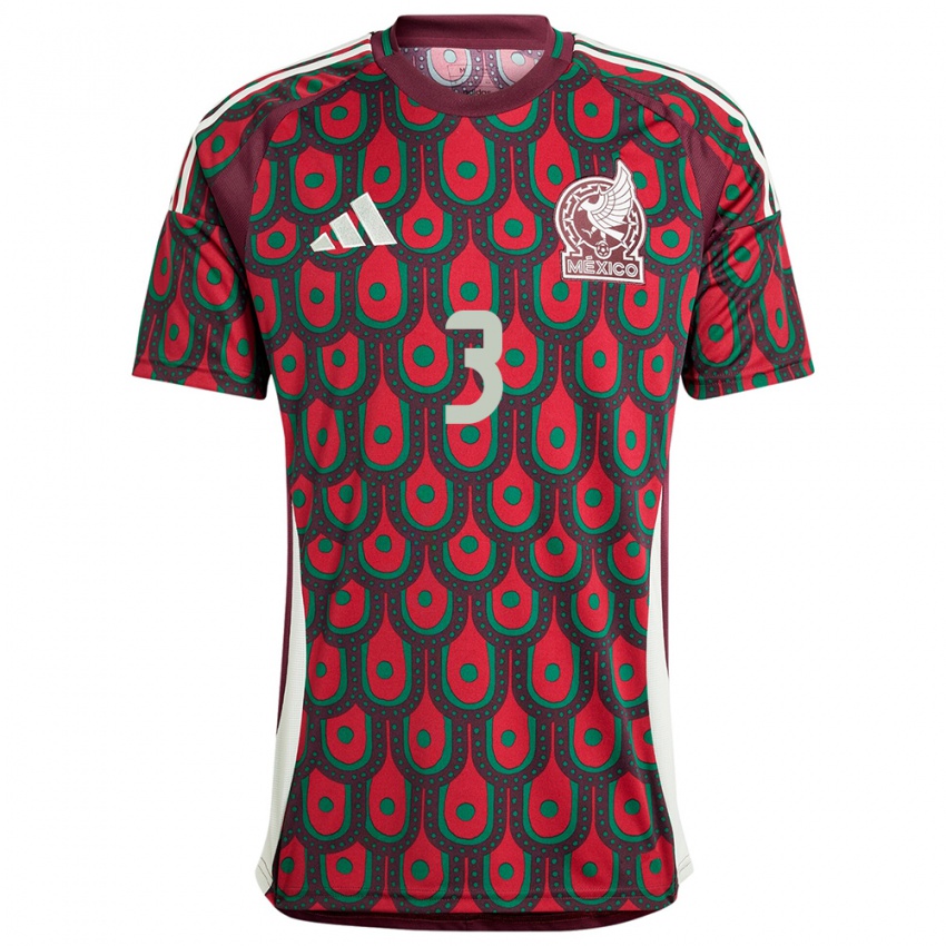 Niño Camiseta México Cristina Ferral #3 Granate 1ª Equipación 24-26 La Camisa México