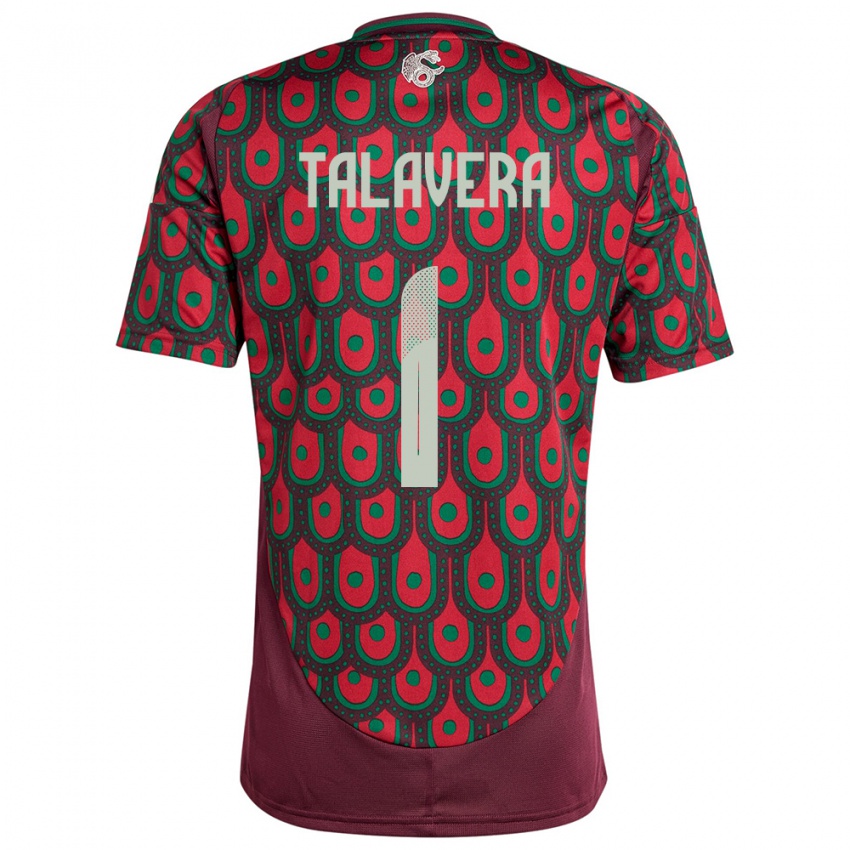 Niño Camiseta México Alfredo Talavera #1 Granate 1ª Equipación 24-26 La Camisa México