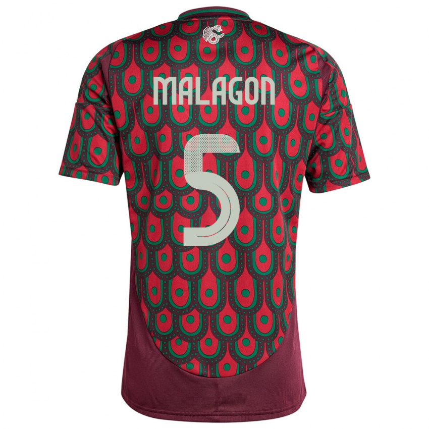 Niño Camiseta México Luis Malagon #5 Granate 1ª Equipación 24-26 La Camisa México