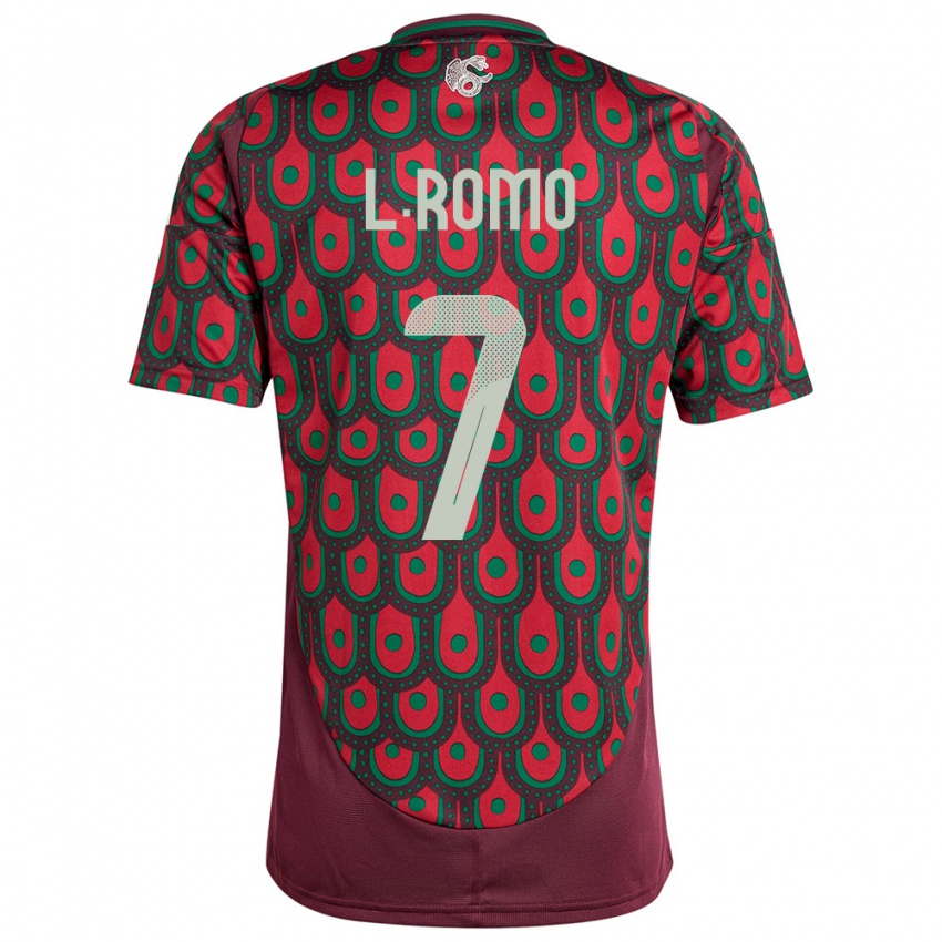 Niño Camiseta México Luis Romo #7 Granate 1ª Equipación 24-26 La Camisa México