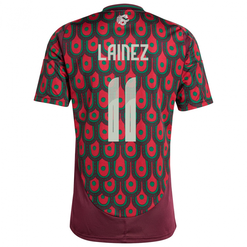 Niño Camiseta México Diego Lainez #11 Granate 1ª Equipación 24-26 La Camisa México