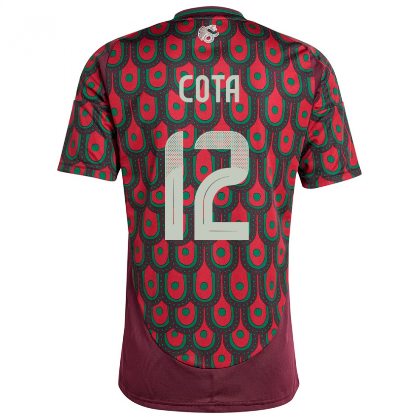 Niño Camiseta México Rodolfo Cota #12 Granate 1ª Equipación 24-26 La Camisa México