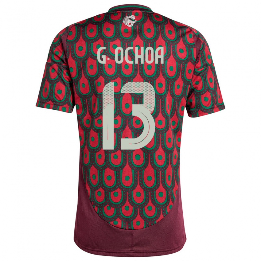 Niño Camiseta México Guillermo Ochoa #13 Granate 1ª Equipación 24-26 La Camisa México