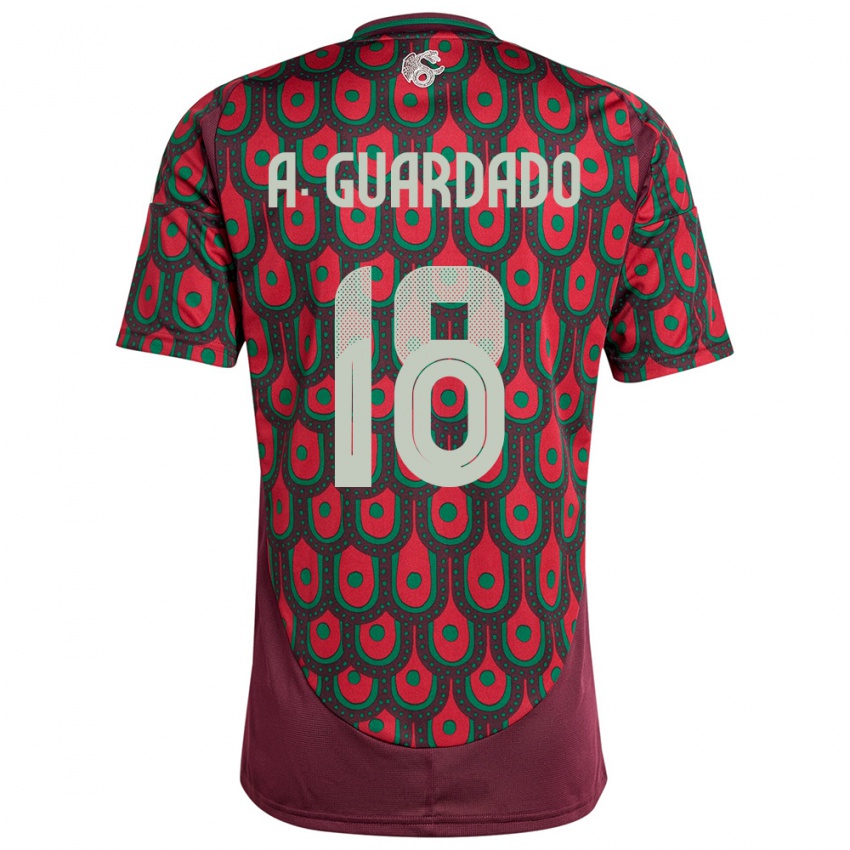 Niño Camiseta México Andres Guardado #18 Granate 1ª Equipación 24-26 La Camisa México