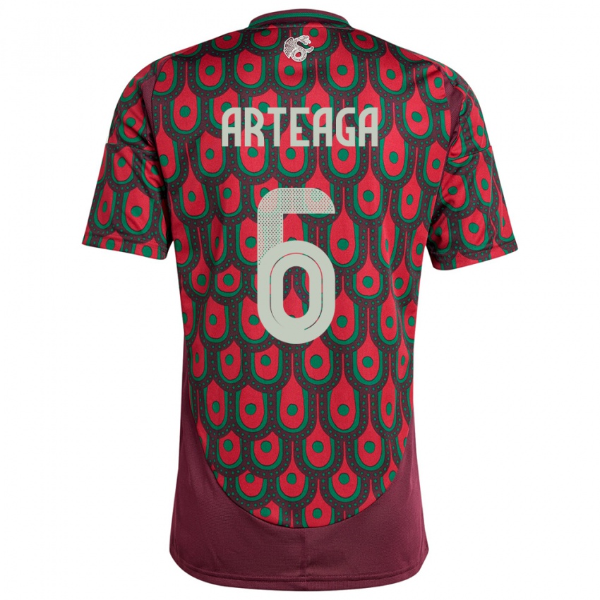 Niño Camiseta México Gerardo Arteaga #6 Granate 1ª Equipación 24-26 La Camisa México