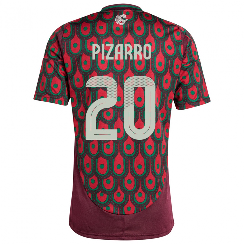 Niño Camiseta México Rodolfo Pizarro #20 Granate 1ª Equipación 24-26 La Camisa México