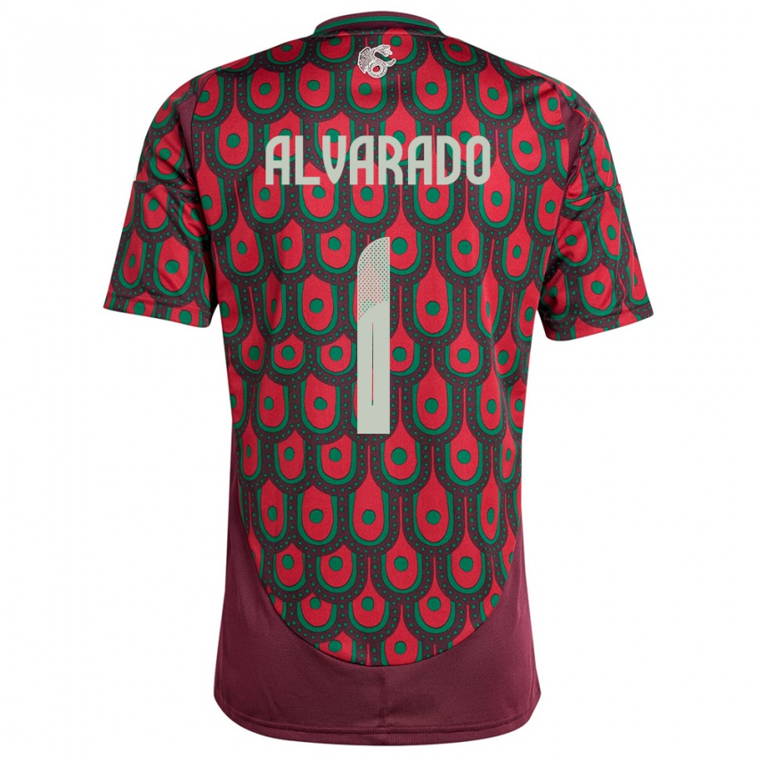 Niño Camiseta México Emily Alvarado #1 Granate 1ª Equipación 24-26 La Camisa México