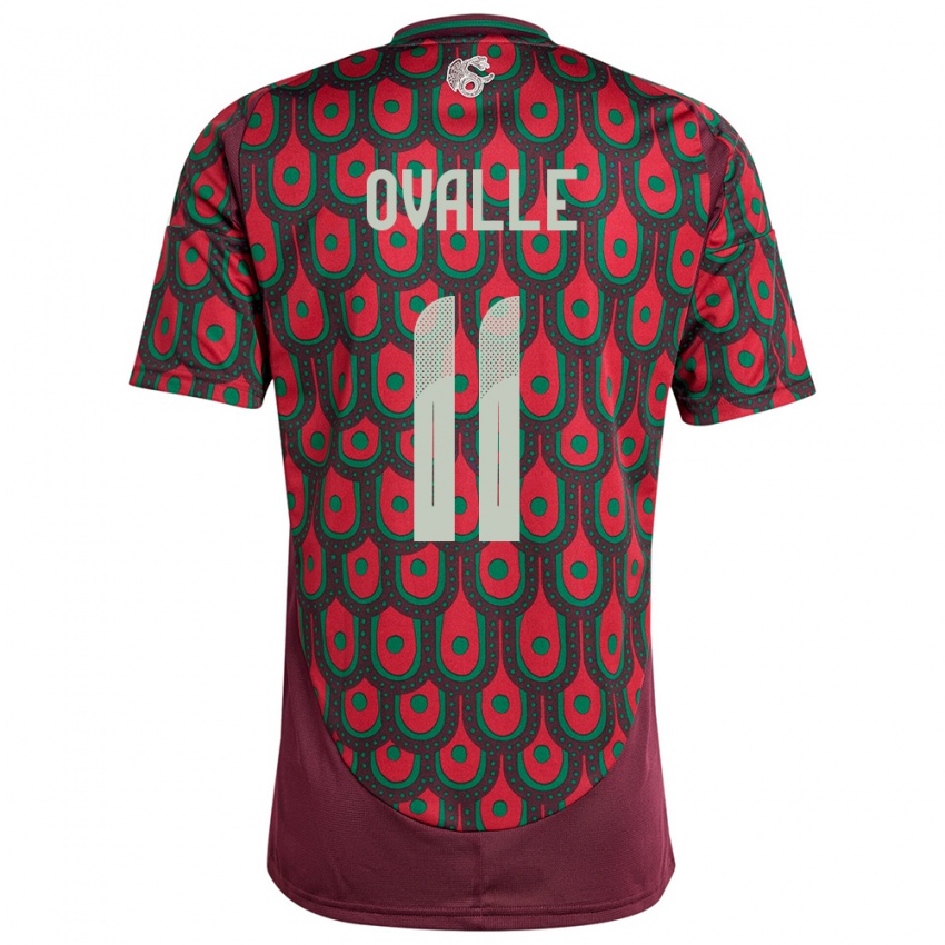 Niño Camiseta México Lizbeth Ovalle #11 Granate 1ª Equipación 24-26 La Camisa México