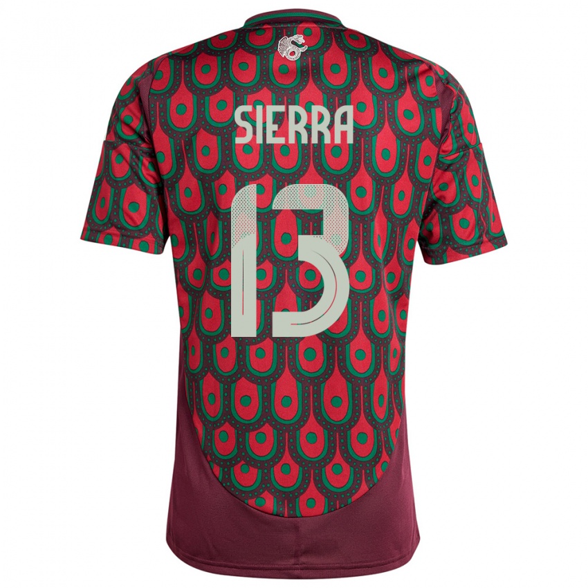 Niño Camiseta México Bianca Sierra #13 Granate 1ª Equipación 24-26 La Camisa México