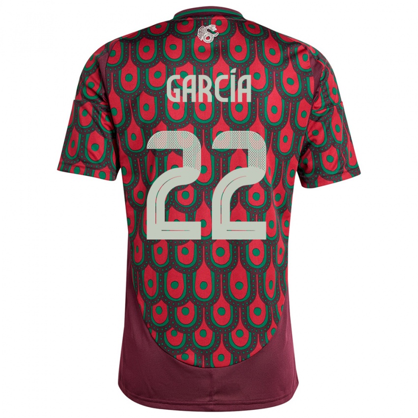 Niño Camiseta México Diana Garcia #22 Granate 1ª Equipación 24-26 La Camisa México