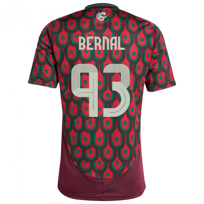 Niño Camiseta México Rebeca Bernal #93 Granate 1ª Equipación 24-26 La Camisa México