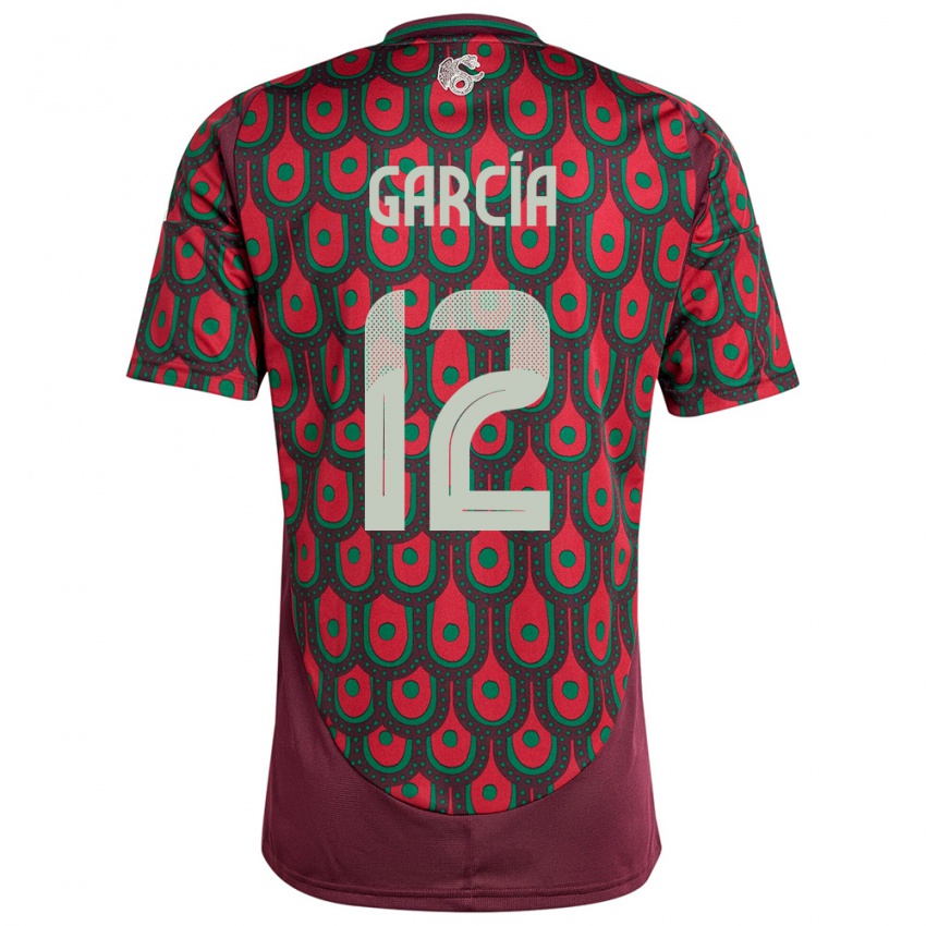 Niño Camiseta México Eduardo Garcia #12 Granate 1ª Equipación 24-26 La Camisa México