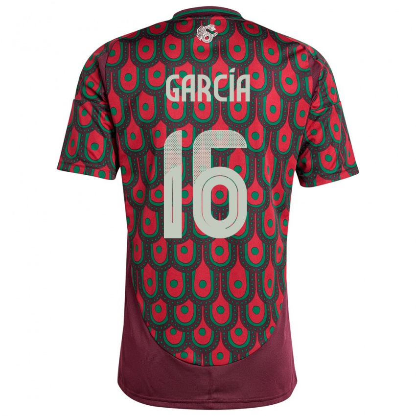 Niño Camiseta México Uziel Garcia #16 Granate 1ª Equipación 24-26 La Camisa México