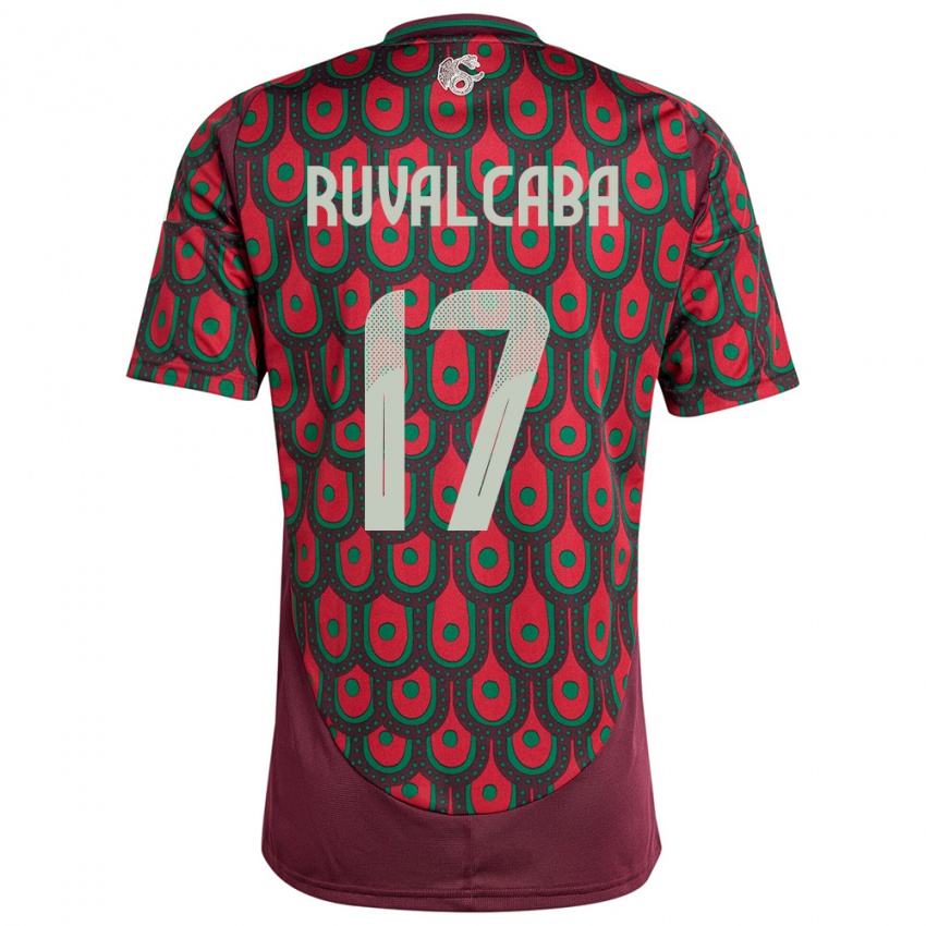 Niño Camiseta México Jorge Ruvalcaba #17 Granate 1ª Equipación 24-26 La Camisa México