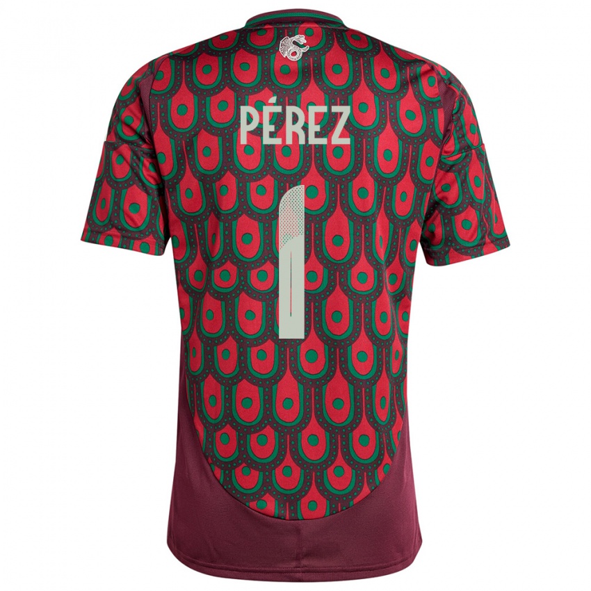 Niño Camiseta México Emiliano Perez #1 Granate 1ª Equipación 24-26 La Camisa México