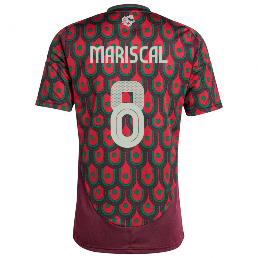 Niño Camiseta México Salvador Mariscal #8 Granate 1ª Equipación 24-26 La Camisa México