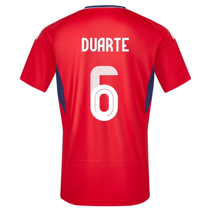 Niño Camiseta Costa Rica Oscar Duarte #6 Rojo 1ª Equipación 24-26 La Camisa México