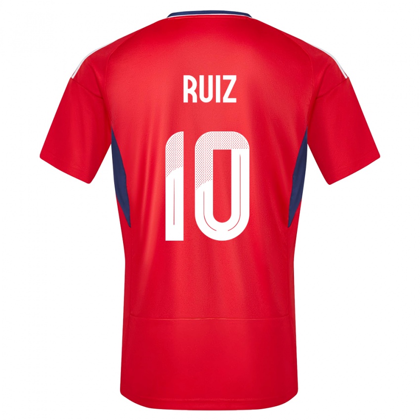 Niño Camiseta Costa Rica Bryan Ruiz #10 Rojo 1ª Equipación 24-26 La Camisa México