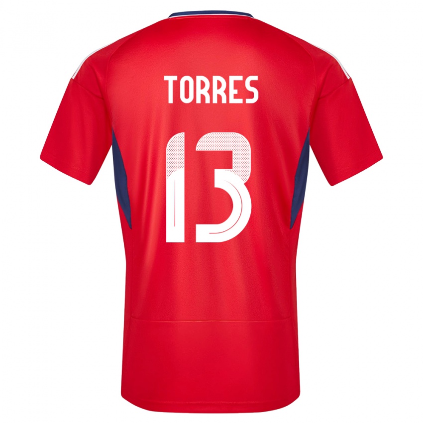 Niño Camiseta Costa Rica Gerson Torres #13 Rojo 1ª Equipación 24-26 La Camisa México