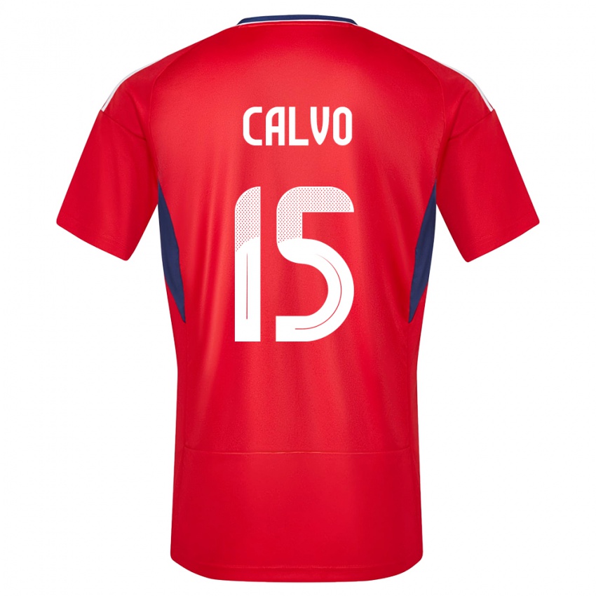 Niño Camiseta Costa Rica Francisco Calvo #15 Rojo 1ª Equipación 24-26 La Camisa México