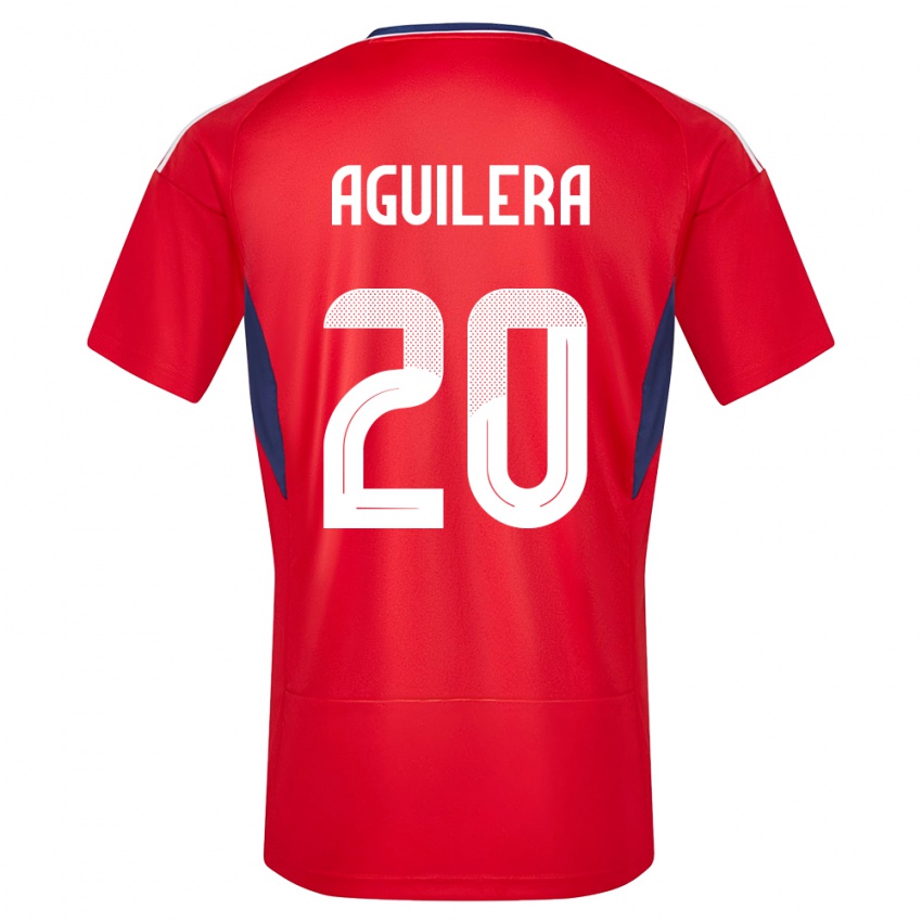 Niño Camiseta Costa Rica Brandon Aguilera #20 Rojo 1ª Equipación 24-26 La Camisa México