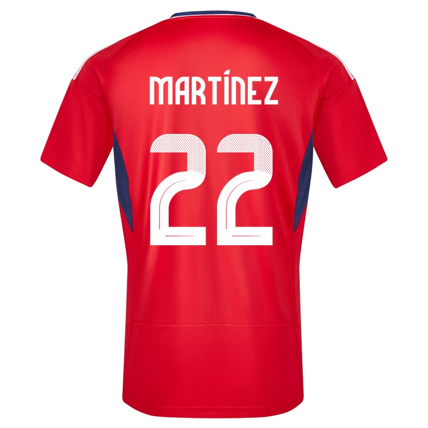 Niño Camiseta Costa Rica Carlos Martinez #22 Rojo 1ª Equipación 24-26 La Camisa México