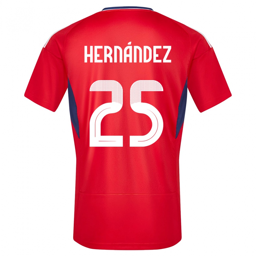 Niño Camiseta Costa Rica Anthony Hernandez #25 Rojo 1ª Equipación 24-26 La Camisa México