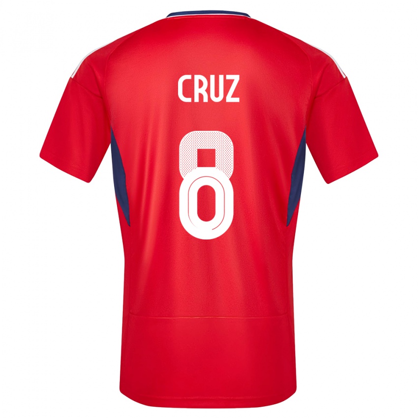 Niño Camiseta Costa Rica Daniela Cruz #8 Rojo 1ª Equipación 24-26 La Camisa México