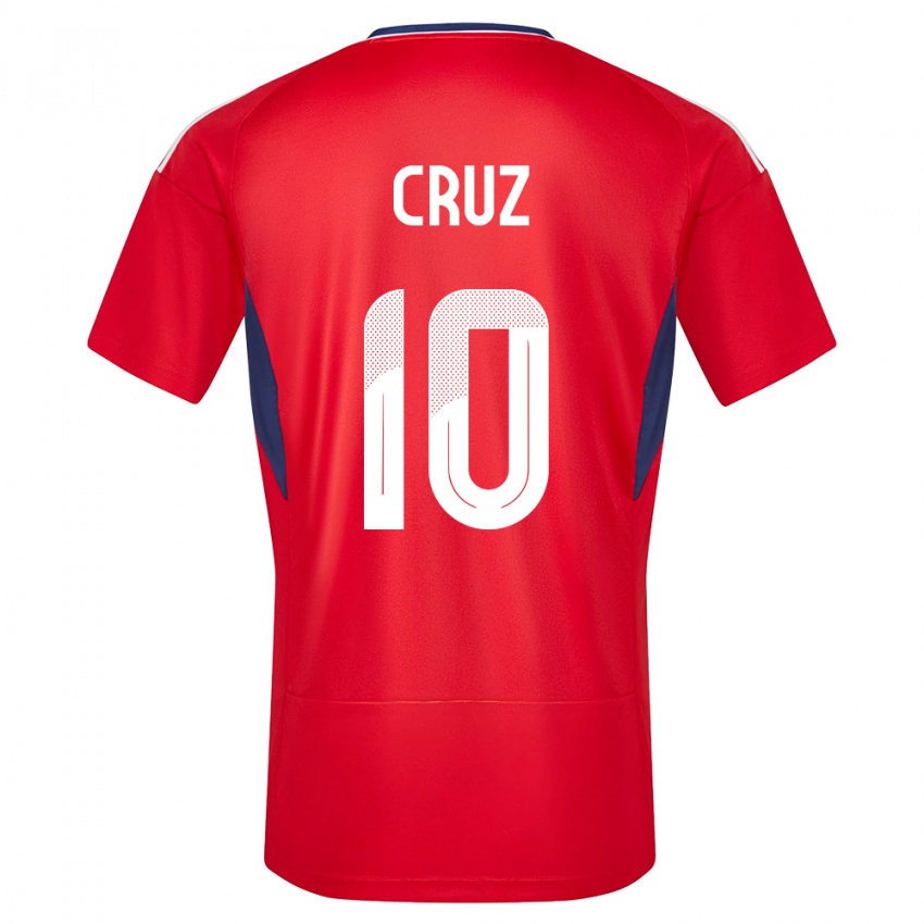 Niño Camiseta Costa Rica Shirley Cruz #10 Rojo 1ª Equipación 24-26 La Camisa México